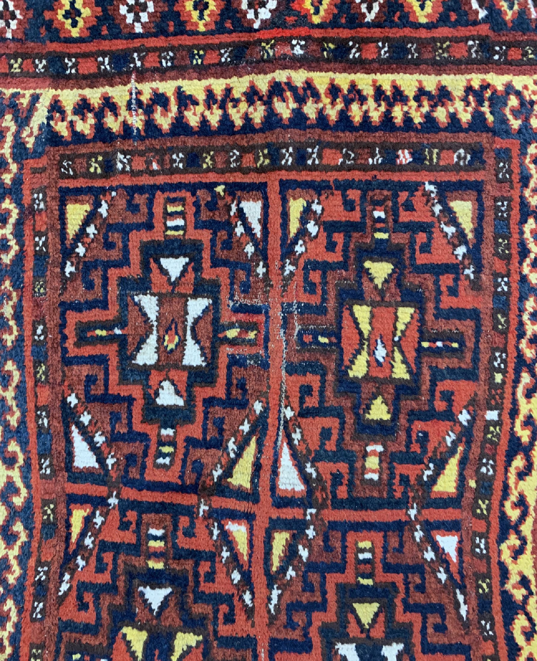 Detail d: Karakalpak antik(3 Bahnig), Uzbekistan, um 1900, Wolle auf Wolle, ca. 310 x 150 cm, EHZ: 4