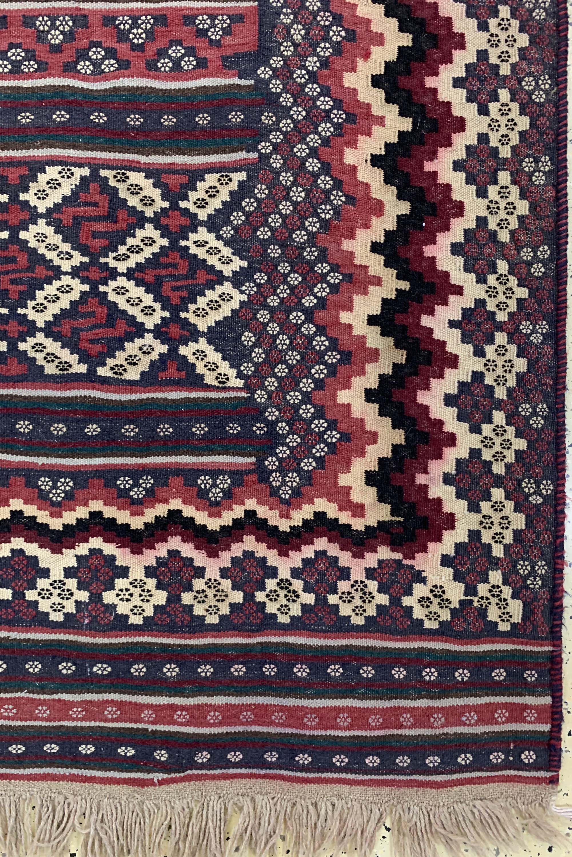 Detail a: Sirdjan Kelim, Persien, um 1960, Wolle auf Wolle, ca. 242 x 148 cm, EHZ: 2