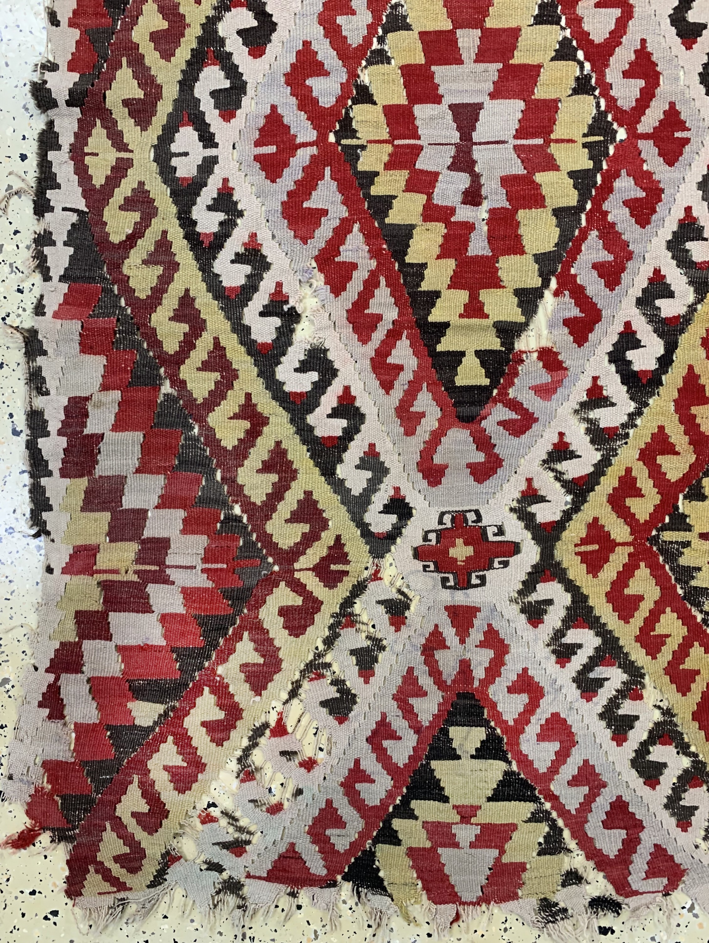 Detail b: Anatol Kelim Fragment, Türkei, um 1900, Wolle auf Wolle, ca. 283 x 170 cm, EHZ: 4
