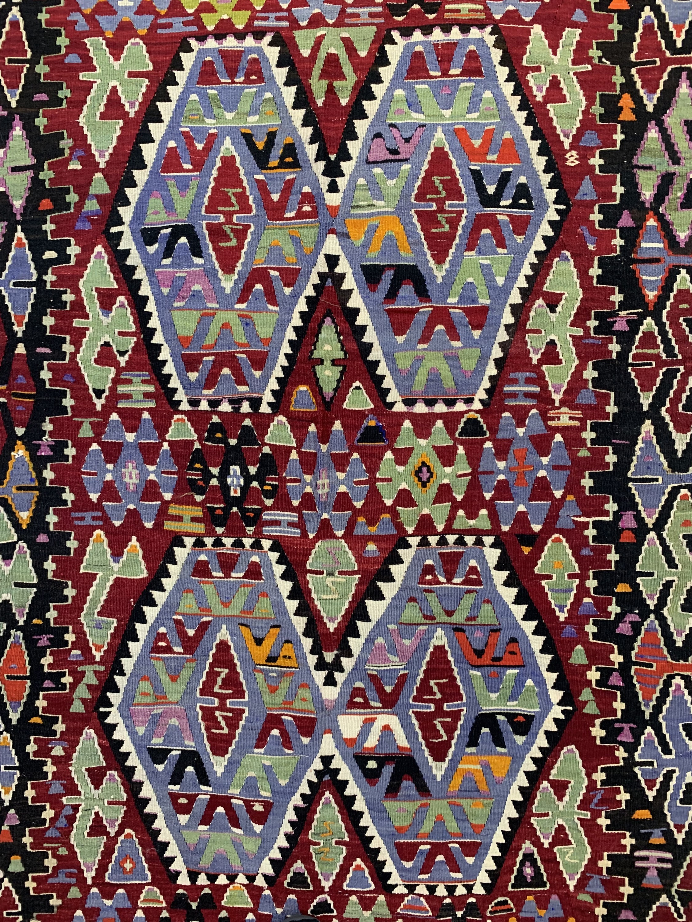 Detail b: Anatol Kelim alt, Türkei, um 1950, Wolle auf Wolle, ca. 314 x 180 cm, EHZ: 2