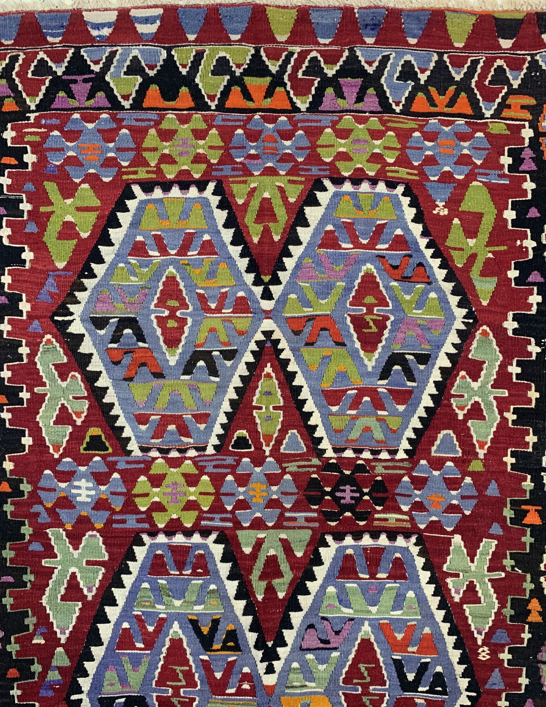 Detail c: Anatol Kelim alt, Türkei, um 1950, Wolle auf Wolle, ca. 314 x 180 cm, EHZ: 2