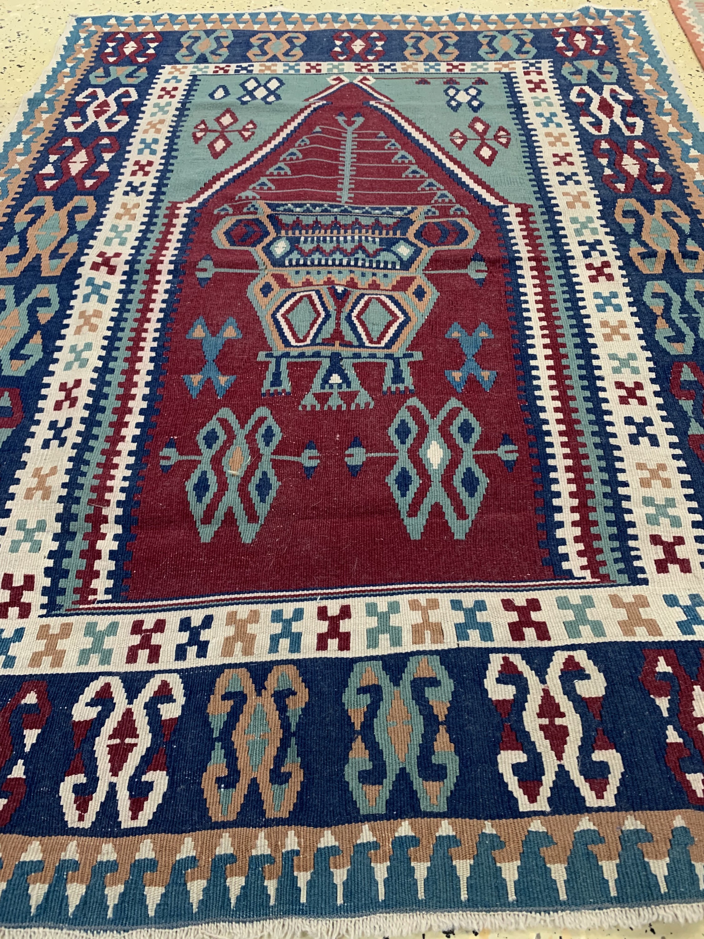 Detail b: 2 Lots Anatol Kelim, Türkei, ca. 50 Jahre, Wolle auf Wolle, ca. 158 x 105 cm, EHZ: 2