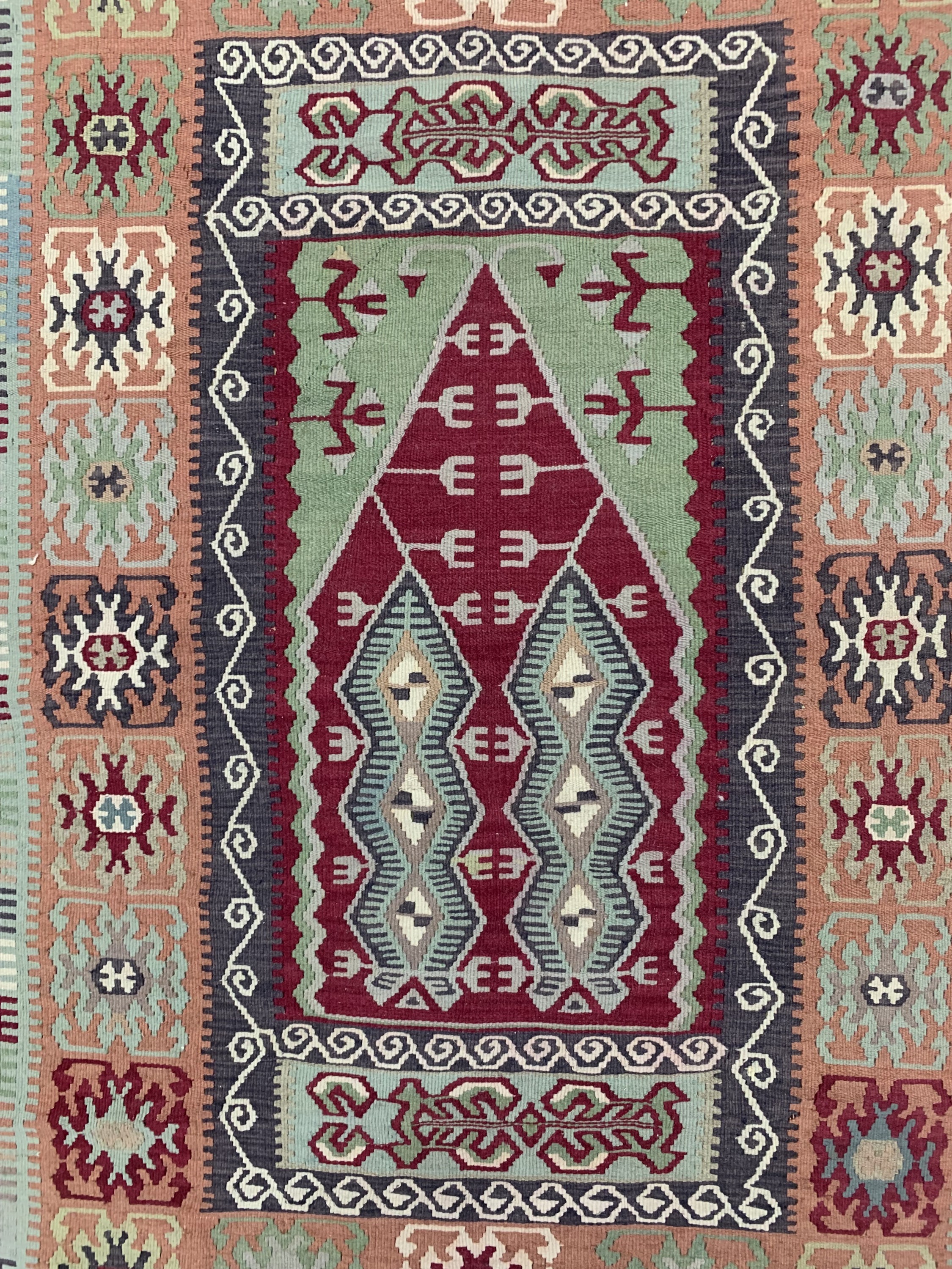 Detail d: 2 Lots Anatol Kelim, Türkei, ca. 50 Jahre, Wolle auf Wolle, ca. 158 x 105 cm, EHZ: 2