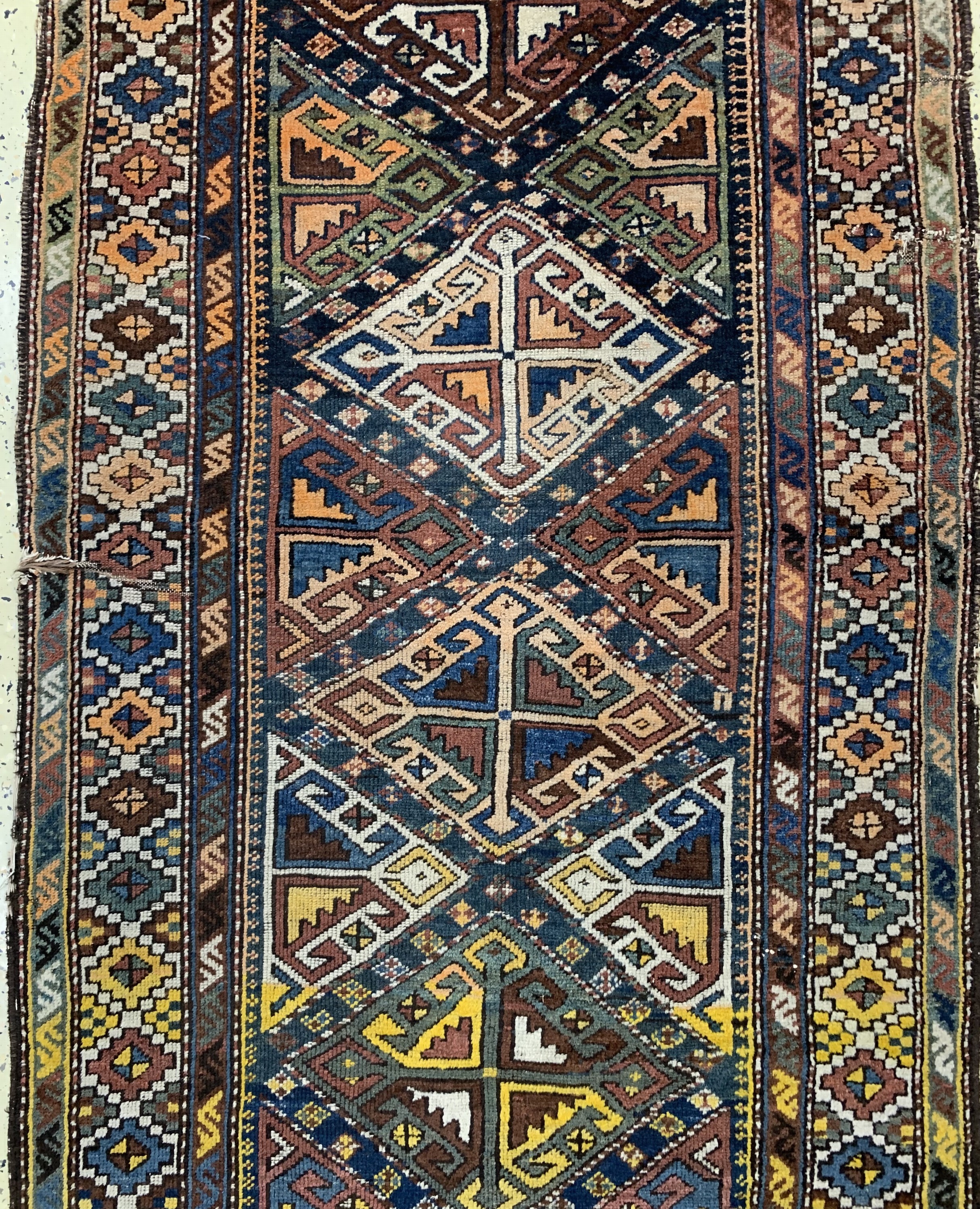 Detail b: Shahsawan antik, Persien, um 1900, Wolle auf Baumwolle, ca. 290 x 105 cm, EHZ: 4