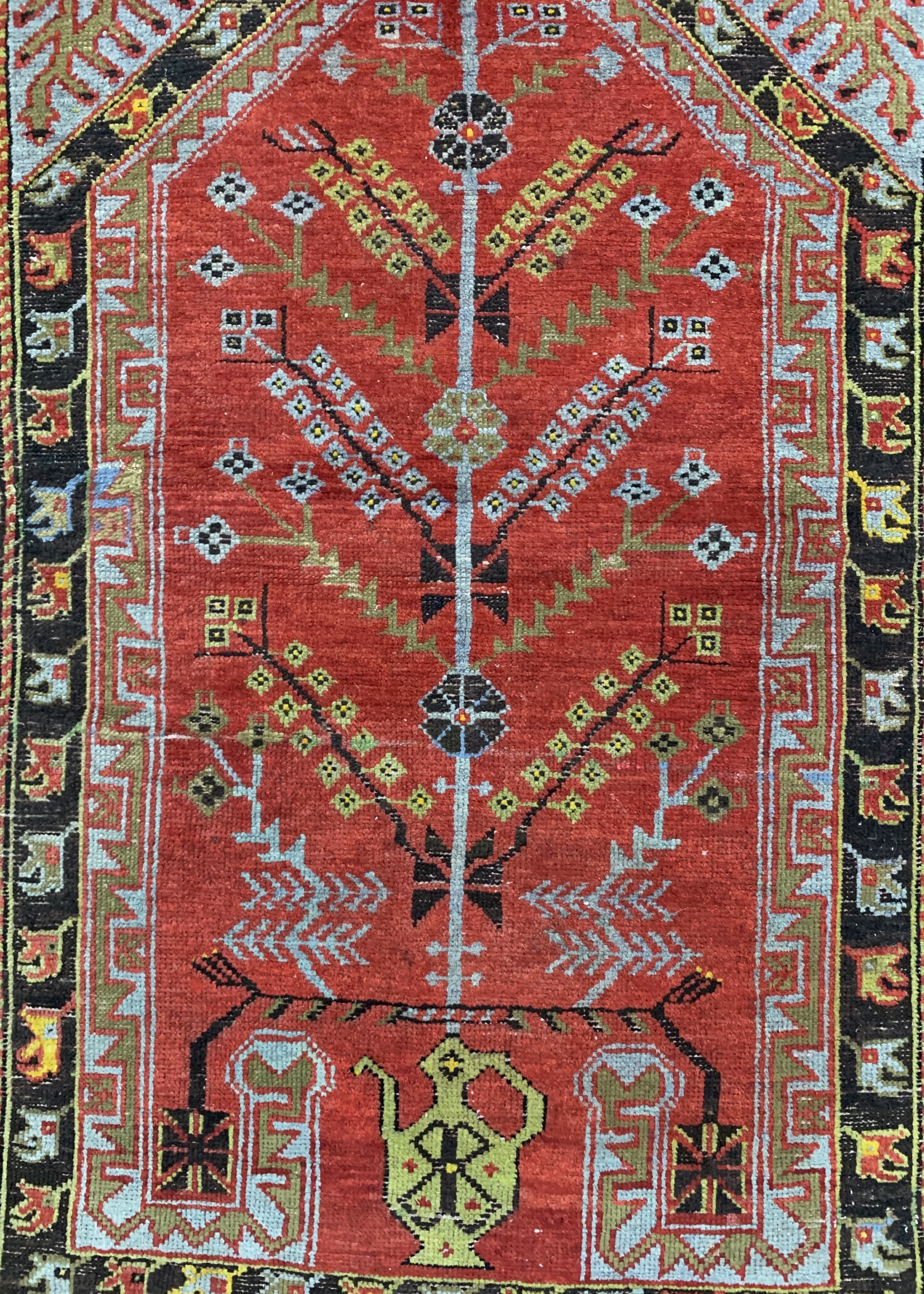 Detail b: Anatol alt, Türkei, um 1940, Wolle auf Baumwolle, ca. 150 x 103 cm, EHZ: 3(restauriert)