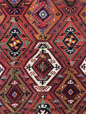 26714525c - Konya Kilim old(2 lanes), Turkey, around 1940/1950, wool on wool, approx. 360 x 190 cm,condition: 2. Rugs, Carpets & Flatweaves