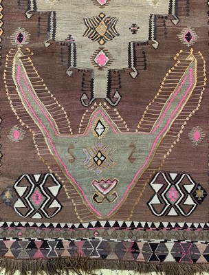 26714537a - Antique Kars Kilim, Turkey, around 1910/1920, wool on wool, approx. 417 x 155 cm, condition:2. Rugs, Carpets & Flatweaves