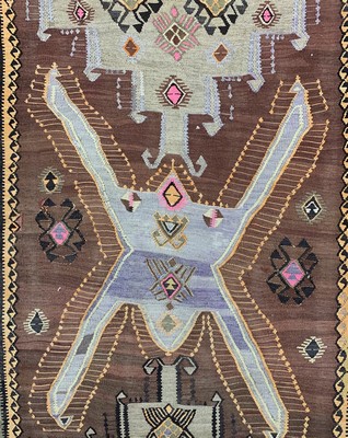 26714537b - Antique Kars Kilim, Turkey, around 1910/1920, wool on wool, approx. 417 x 155 cm, condition:2. Rugs, Carpets & Flatweaves
