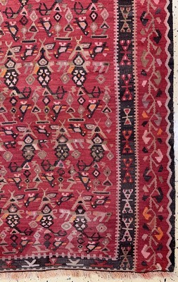 26714541a - Anatol Kilim old, Turkey, around 1930, wool onwool, approx. 375 x 160 cm, condition: 3. Rugs, Carpets & Flatweaves