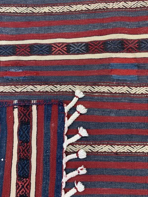 26714543d - Anatol Kilim old, Turkey, around 1920, wool onwool, approx. 244 x 154 cm, condition: 2 (restored). Rugs, Carpets & Flatweaves