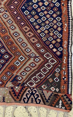 26714550a - Anatol Kilim old, Turkey, around 1930, wool on wool, approx. 395 x 152 cm, condition: 2. Rugs, Carpets & Flatweaves