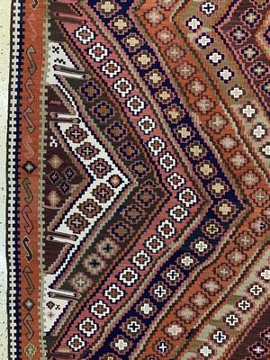 26714550b - Anatol Kilim old, Turkey, around 1930, wool on wool, approx. 395 x 152 cm, condition: 2. Rugs, Carpets & Flatweaves