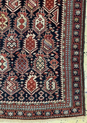 26714563a - Schirwan"Gebetsteppich" antique, Kaukasus, 19.Jhd, Wolle auf Wolle, approx. 133 x 100 cm,condition: 4(mehrere Risse). Rugs, Carpets & Flatweaves