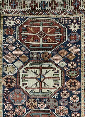 26714564b - Antique Kazak, Caucasus, 19th century, wool onwool, approx. 176 x 103 cm, condition: 3. Rugs, Carpets & Flatweaves