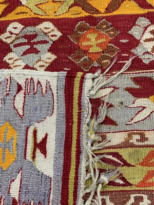 26714567c - 2 lots Anatol Kilim, Turkey, around 1950, wool on wool, approx. 193 x 112 cm, condition: 2. Rugs, Carpets & Flatweaves