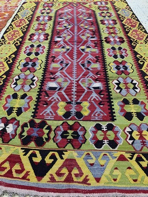 26714567e - 2 lots Anatol Kilim, Turkey, around 1950, wool on wool, approx. 193 x 112 cm, condition: 2. Rugs, Carpets & Flatweaves