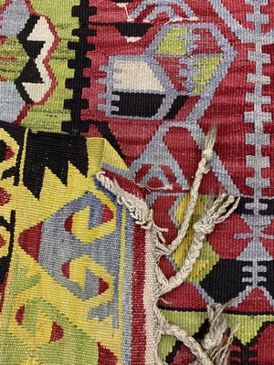 26714567f - 2 lots Anatol Kilim, Turkey, around 1950, wool on wool, approx. 193 x 112 cm, condition: 2. Rugs, Carpets & Flatweaves