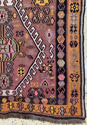 26714573a - Anatol Kilim old, Turkey, around 1950, wool on wool, approx. 306 x 150 cm, condition: 2. Rugs, Carpets & Flatweaves