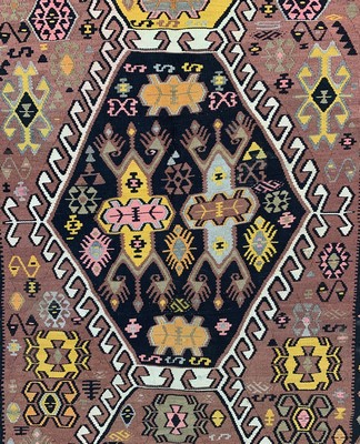 26714573b - Anatol Kilim old, Turkey, around 1950, wool on wool, approx. 306 x 150 cm, condition: 2. Rugs, Carpets & Flatweaves
