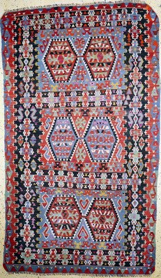 Image 26714578 - Anatol Kilim old, Turkey, around 1940/1950, wool on wool, approx. 305 x 170 cm, condition: 2 (small repairs). Rugs, Carpets & Flatweaves