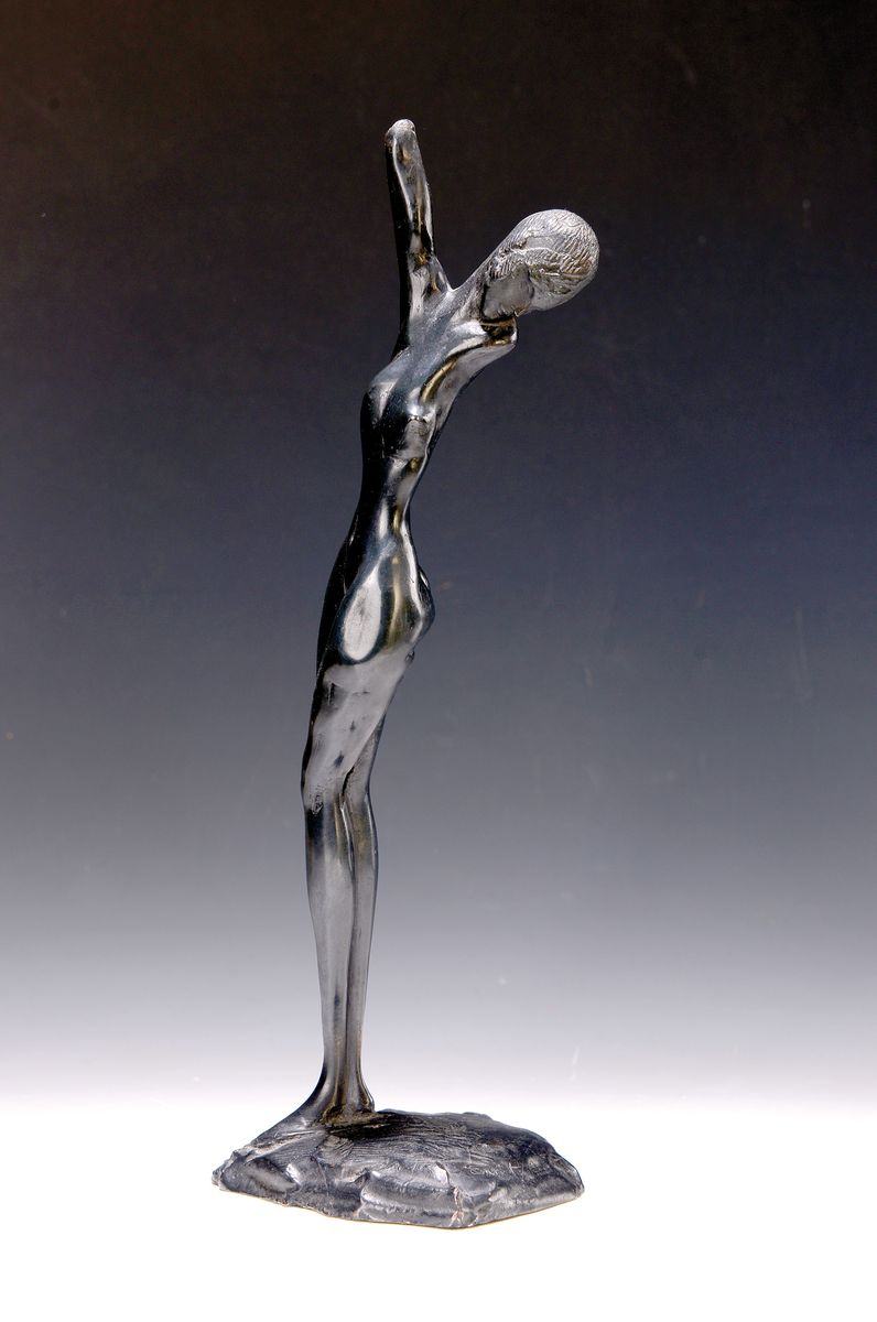 Detail k: Ernst Fuchs, 1930-2015 Wien, Bronzeplastik, "Daphne", 1973, Ed. 980/3000, signiert, Euro Art Venturi Arte, H. 39,5 cm, erworben 1975 Euro ...