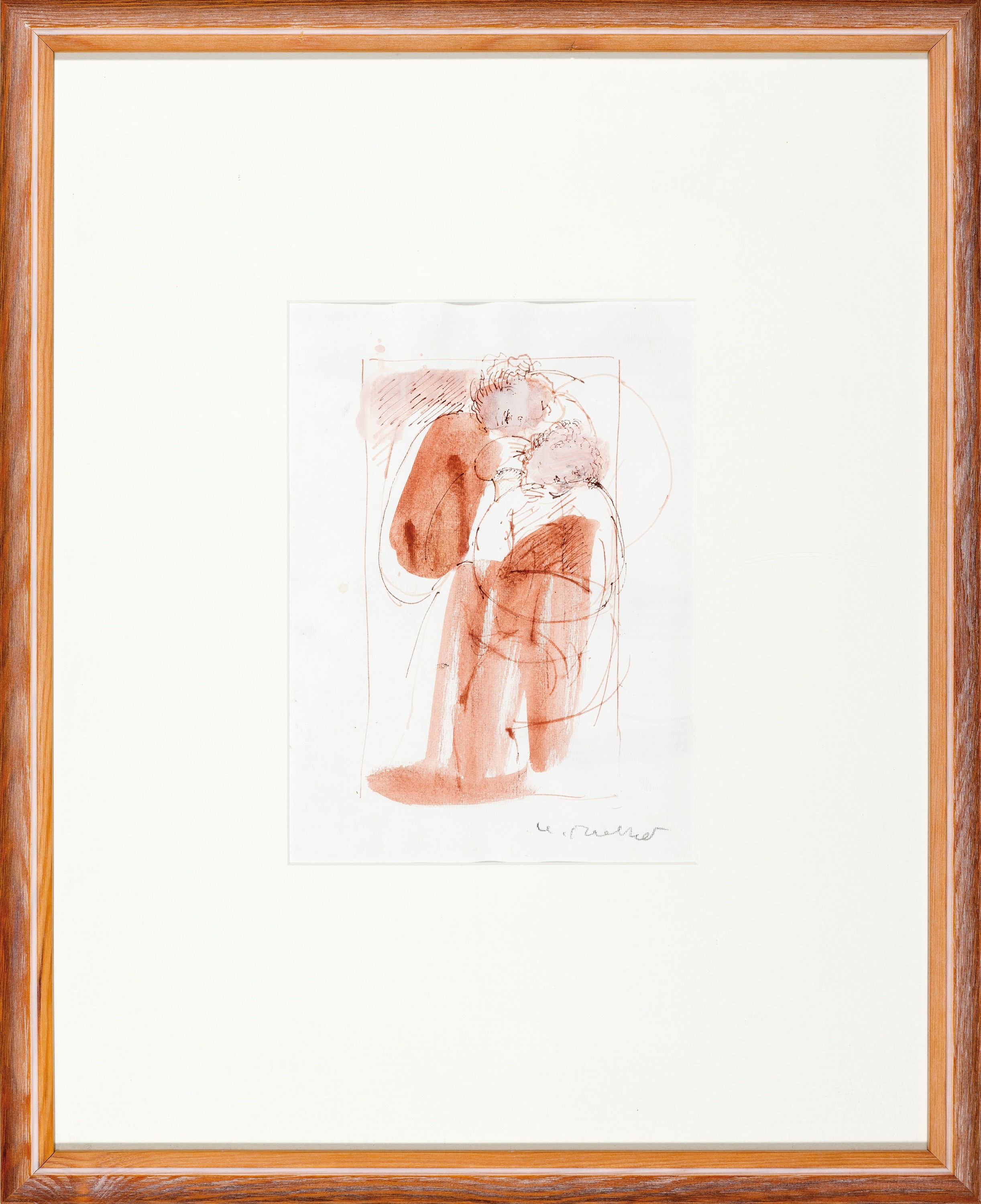 Christiane Maether, geb. 1941, 2 aquarellierte Tuschfederzeichnungen, beide handsigniert, eine betitelt Dezember Karussell, ca.