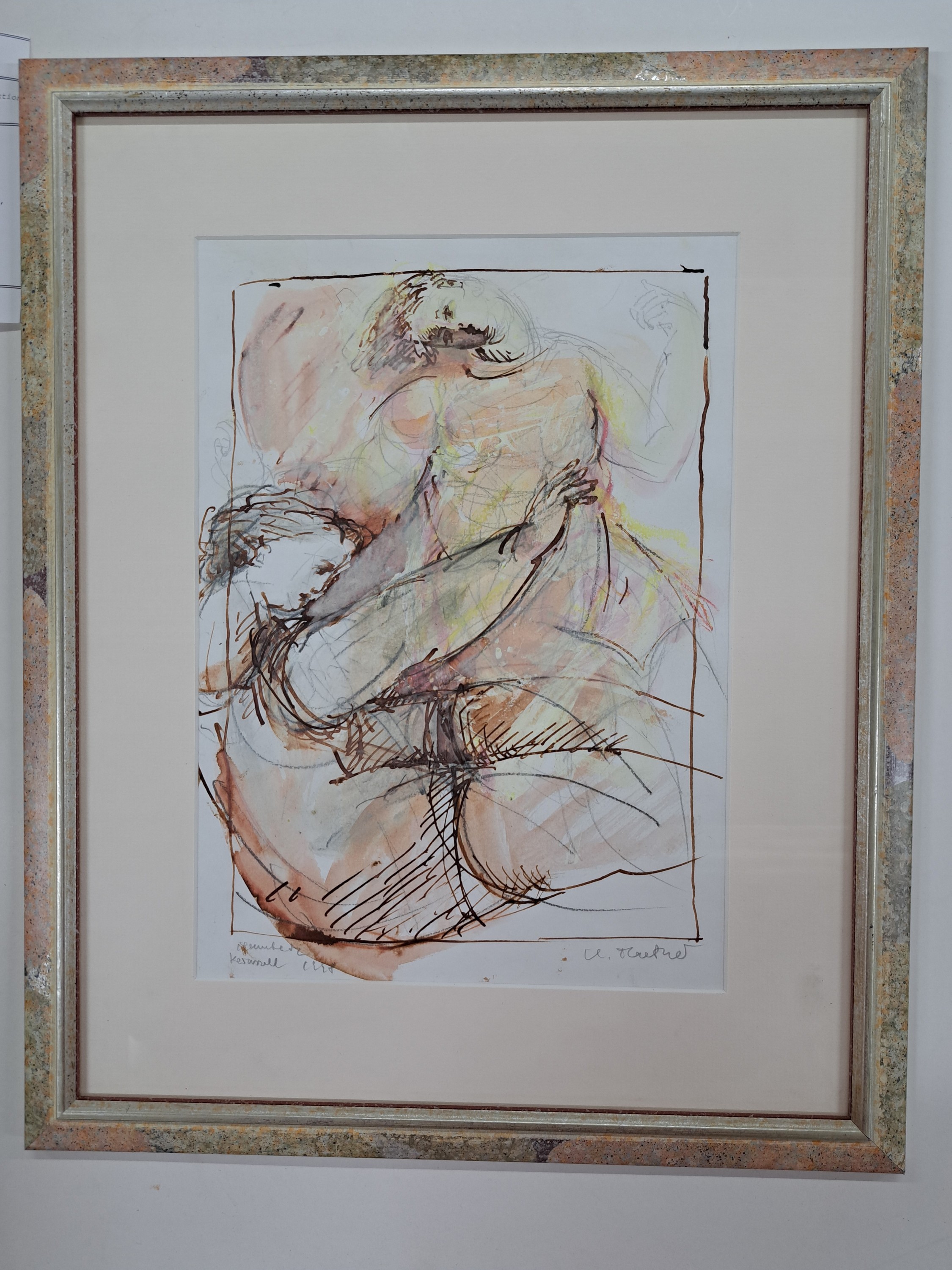 Detail a: Christiane Maether, geb. 1941, 2 aquarellierte Tuschfederzeichnungen, beide handsigniert, eine betitelt Dezember Karussell, ca.