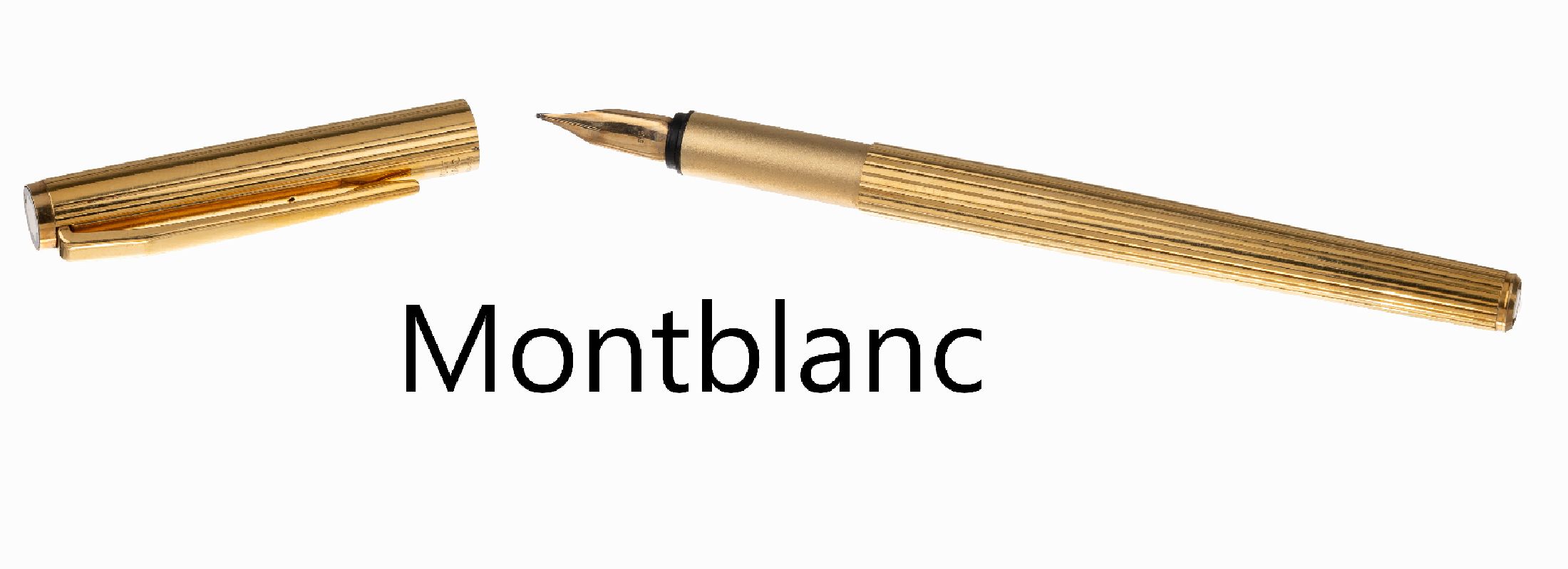 MONTBLANC Füller, "Noblesse", Korpus verg.,Rillendekor, GG 585/000 Feder, Montblanc Germany