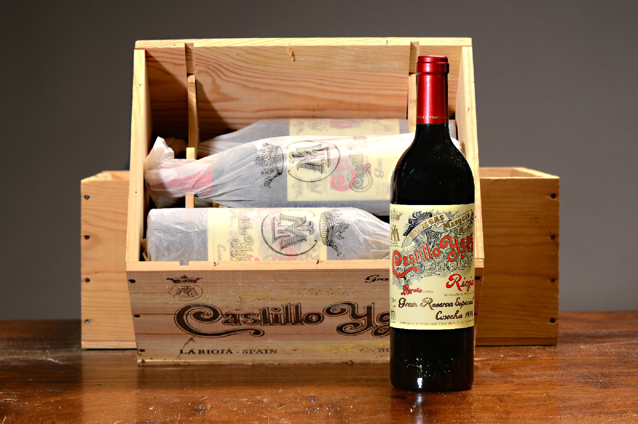 6 Flaschen 1998 Castillo Ygay, Rioja, Marques de Murrieta, grand reserva especial, je 75cl, orig. verkorkt und unverkostet, in orig. Holzkiste