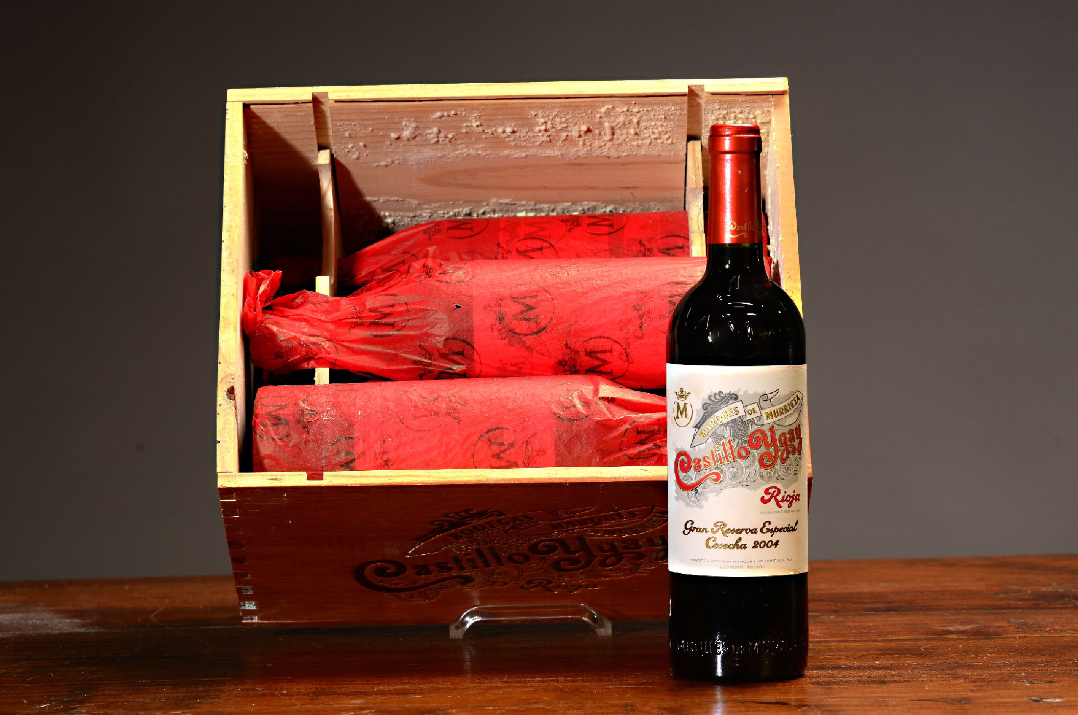 6 Flaschen 2004 Castillo Ygay, Rioja, Marques de Murrieta, grand reserva especial, je 75cl, orig. verkorkt und unverkostet, in orig. Holzkiste