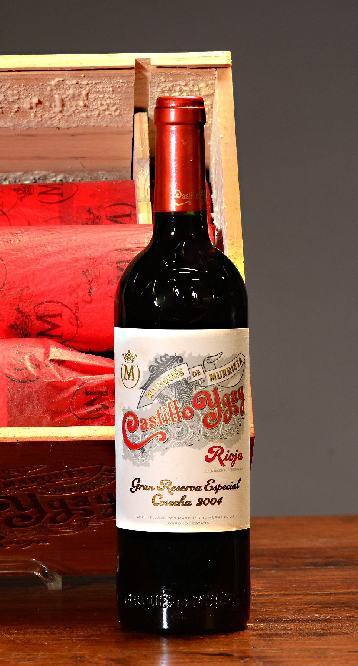 Detail a: 6 Flaschen 2004 Castillo Ygay, Rioja, Marques de Murrieta, grand reserva especial, je 75cl, orig. verkorkt und unverkostet, in orig. Holzkiste