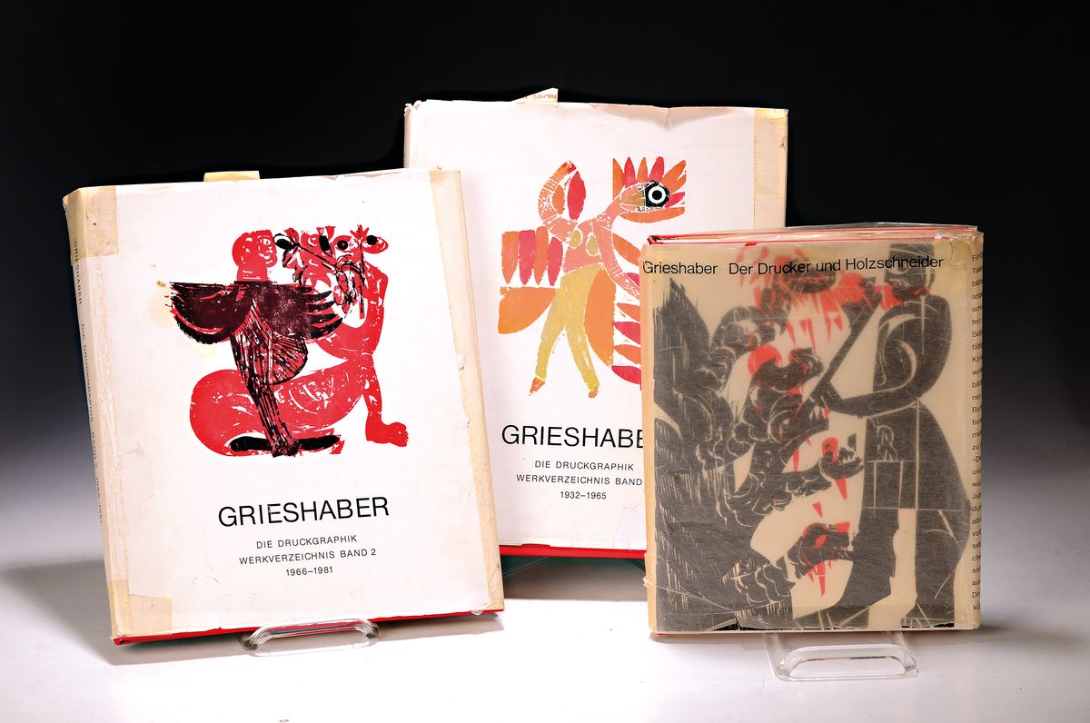 Margot Fuerst: Grieshaber. Die Druckgraphik WVZ, Bd. I/II, Stuttgart 1984/86 und Grieshaber. Der Drucker u. Holzschneider, 1965Stuttgart, Verlag Gerd ...