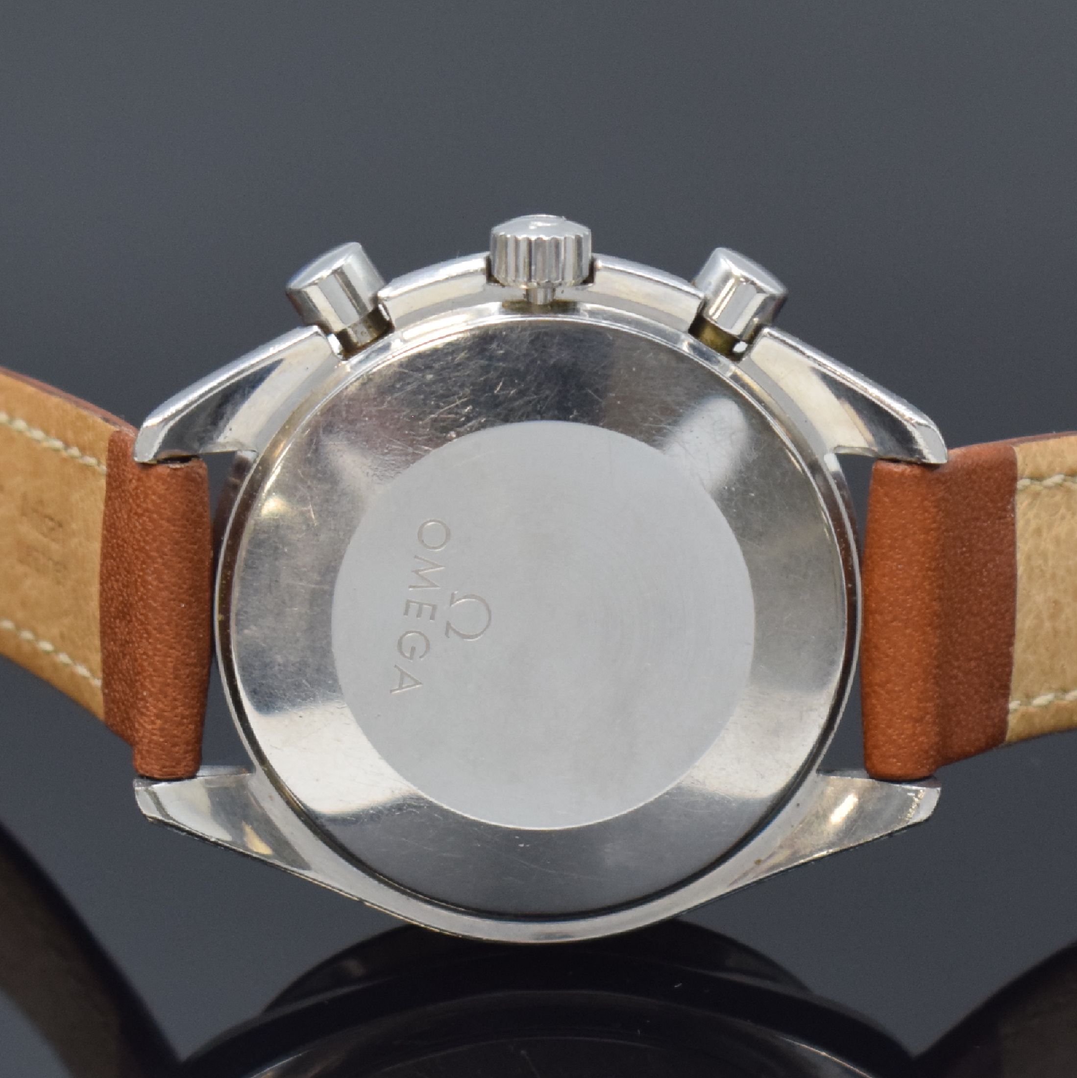 Detail c: OMEGA Armbandchronograph Speedmaster Reduced Referenz 175.0032, Automatik, Schweiz um 1990, Edelstahlgeh., Boden aufgedr., Lünette m. ...