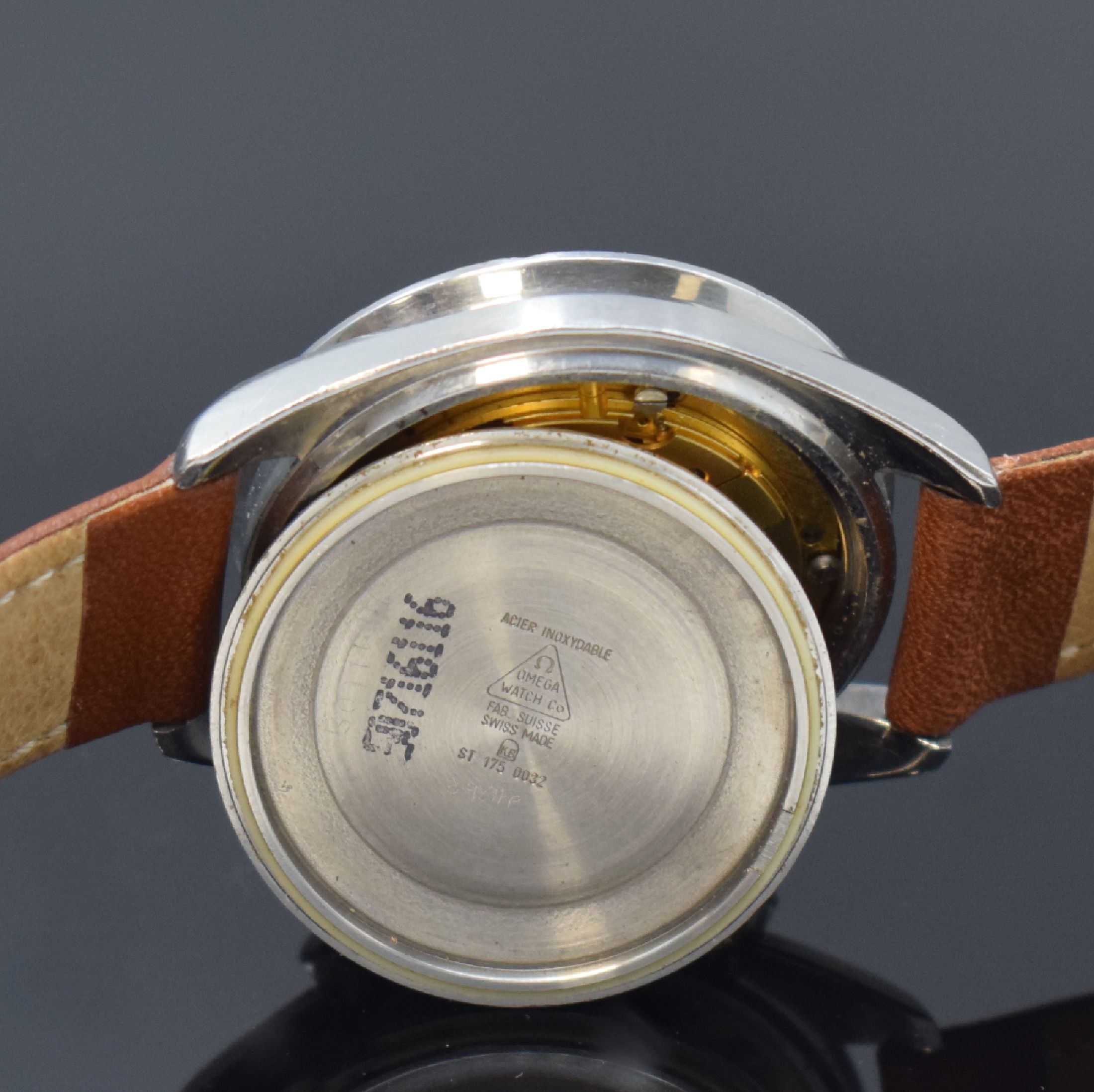 Detail f: OMEGA Armbandchronograph Speedmaster Reduced Referenz 175.0032, Automatik, Schweiz um 1990, Edelstahlgeh., Boden aufgedr., Lünette m. ...