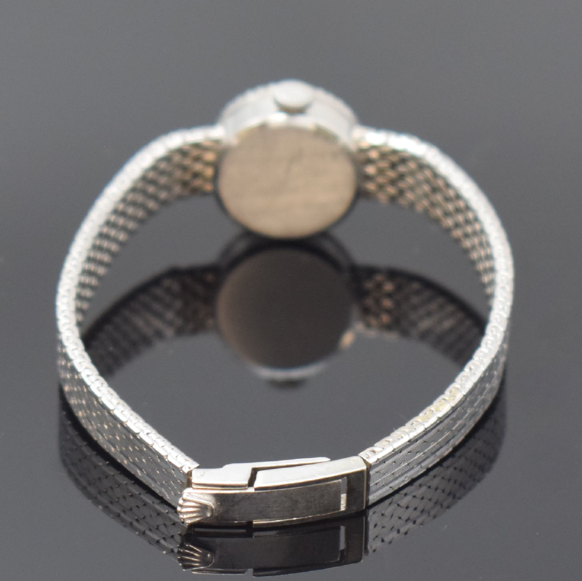 Detail b: ROLEX Precision Damenarmbanduhr in WG 750/000 mit Diamanten, Schweiz 1960er Jahre, Handaufzug, Lünette aufw. m. Diamanten besetzt, silb. Zifferbl. ...
