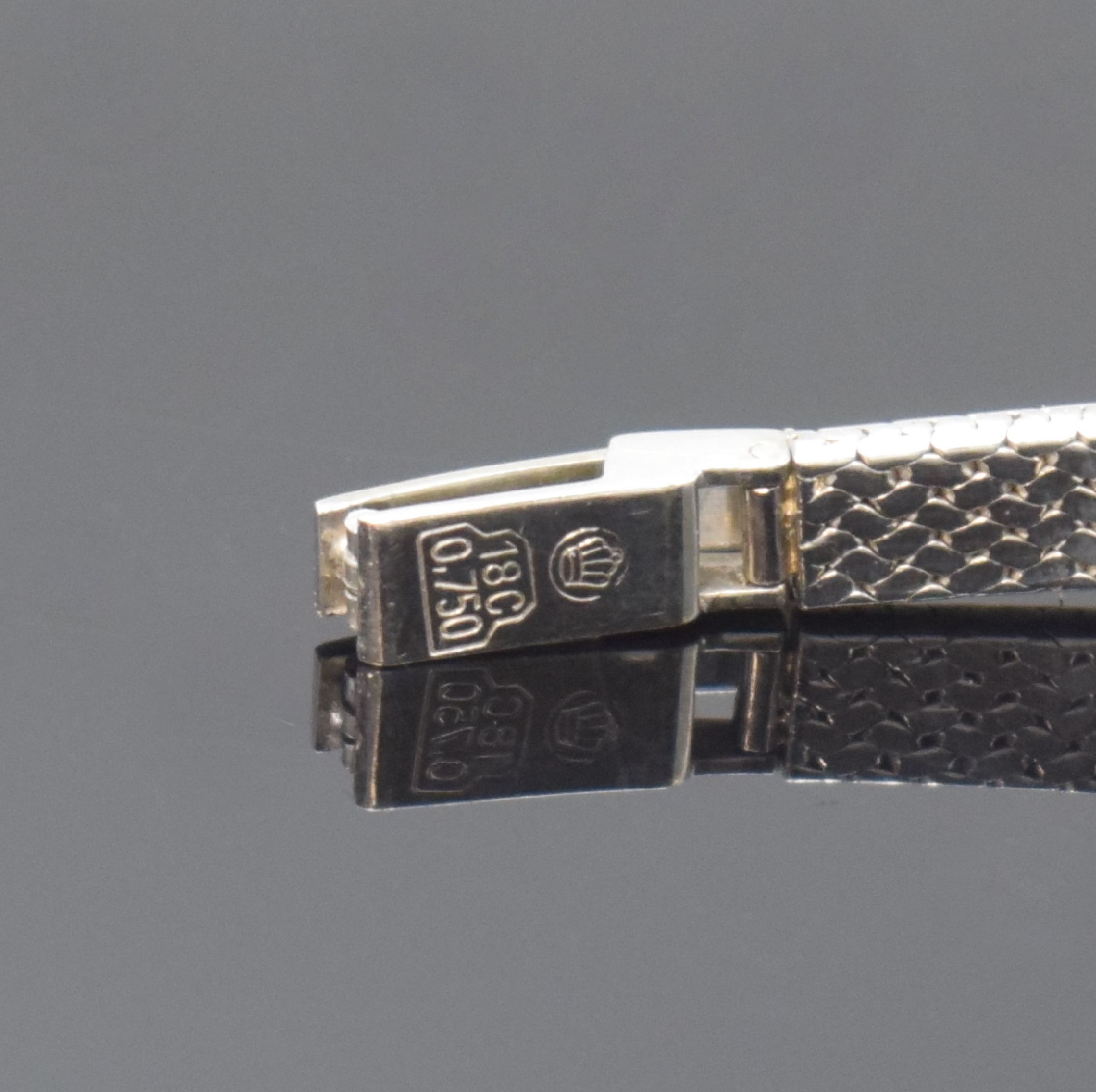 Detail c: ROLEX Precision Damenarmbanduhr in WG 750/000 mit Diamanten, Schweiz 1960er Jahre, Handaufzug, Lünette aufw. m. Diamanten besetzt, silb. Zifferbl. ...