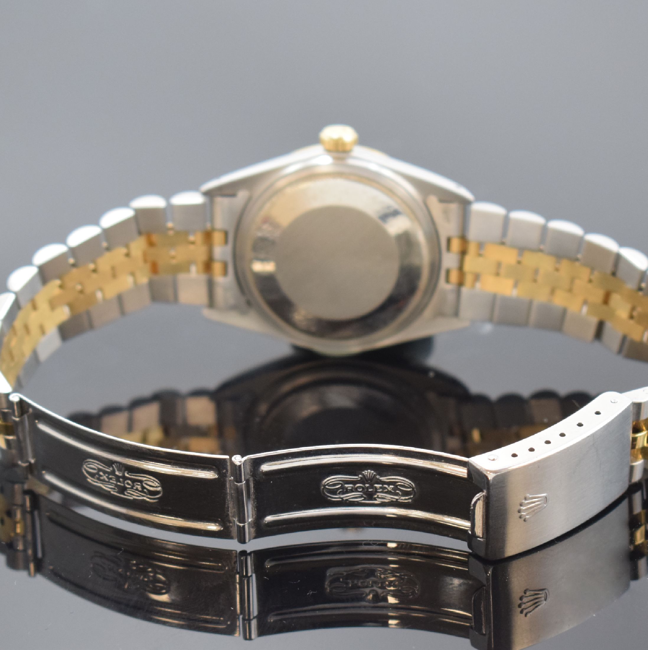 Detail d: ROLEX Datejust in Stahl/Gold mit original Box und Papier Referenz 16013, Schweiz lt. orig. Papier verk. 1983, Automatik, verschr. Oystergeh., ...