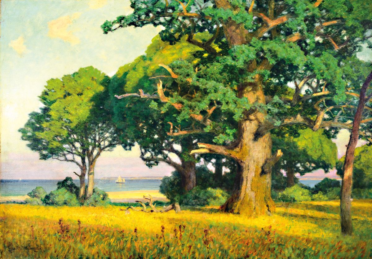 Georg Michael Meinzolt, 1863-1948 Hamburg, "Die Tausendjährige", so rückseitig auf altem Etikett betitelt, gemeint ist wohl die mächtige ...