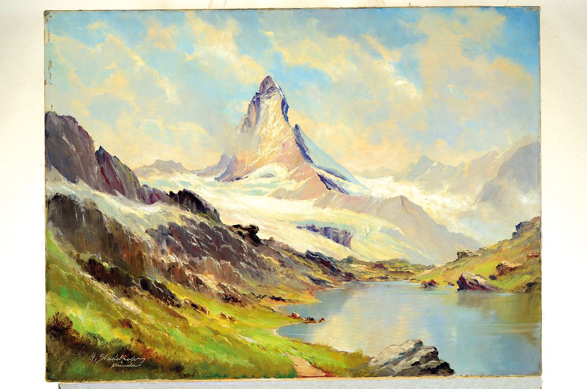 Detail k: Helmut Stadelhofer, 1914 Konstanz-1979 München, Blick auf das Matterhorn, Öl/Lwd, links unten signiert und bez.: München, ca. 60x80cm