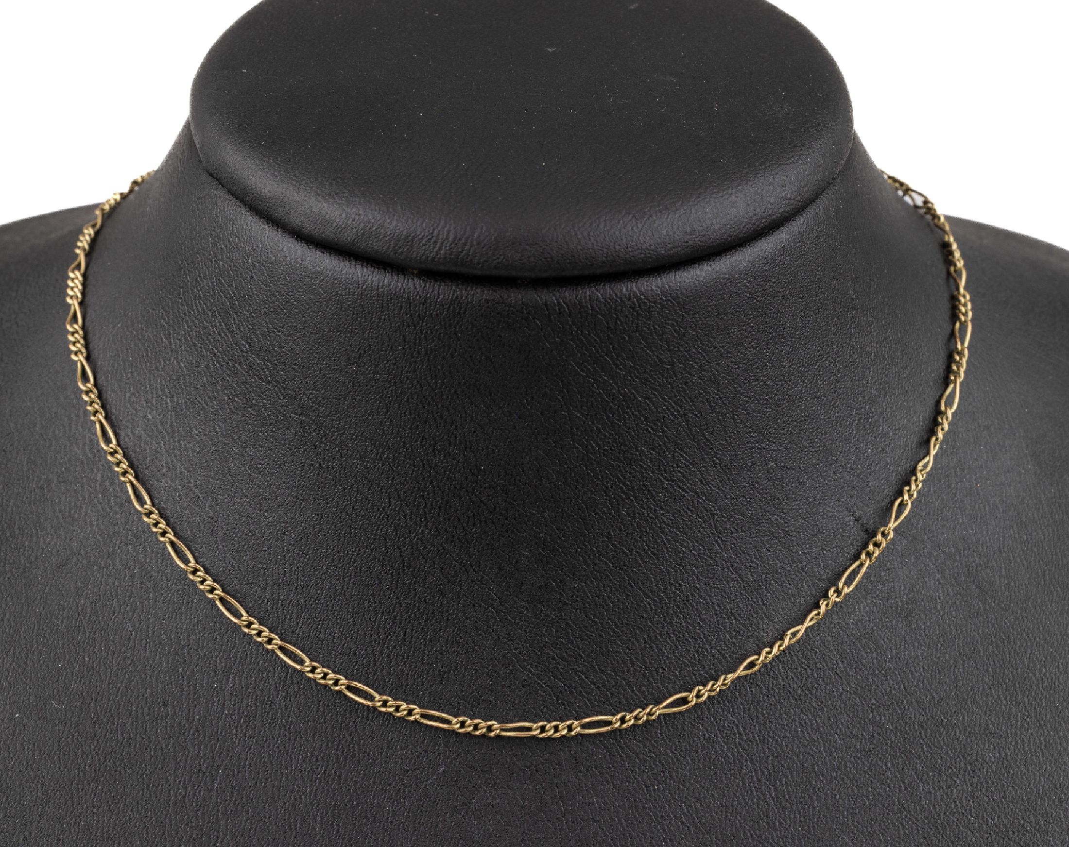 8 kt Gold Collier, GG 333/000, Figaropanzer, L ca. 46 cm, Federringschließe, total ca. 3.3 g