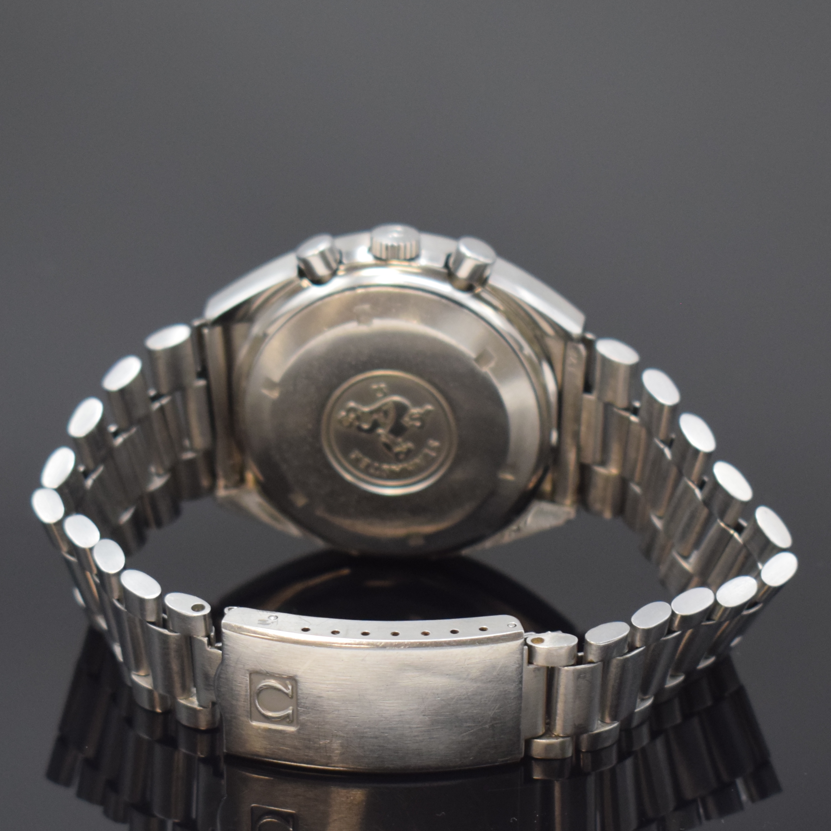 Detail b: OMEGA Speedmaster Automatic Armbandchronograph sogenannte Mark 4,5 Referenz 176.0012, Schweiz um 1980, verschr. Geh. inkl. orig. Gliederband m. ...