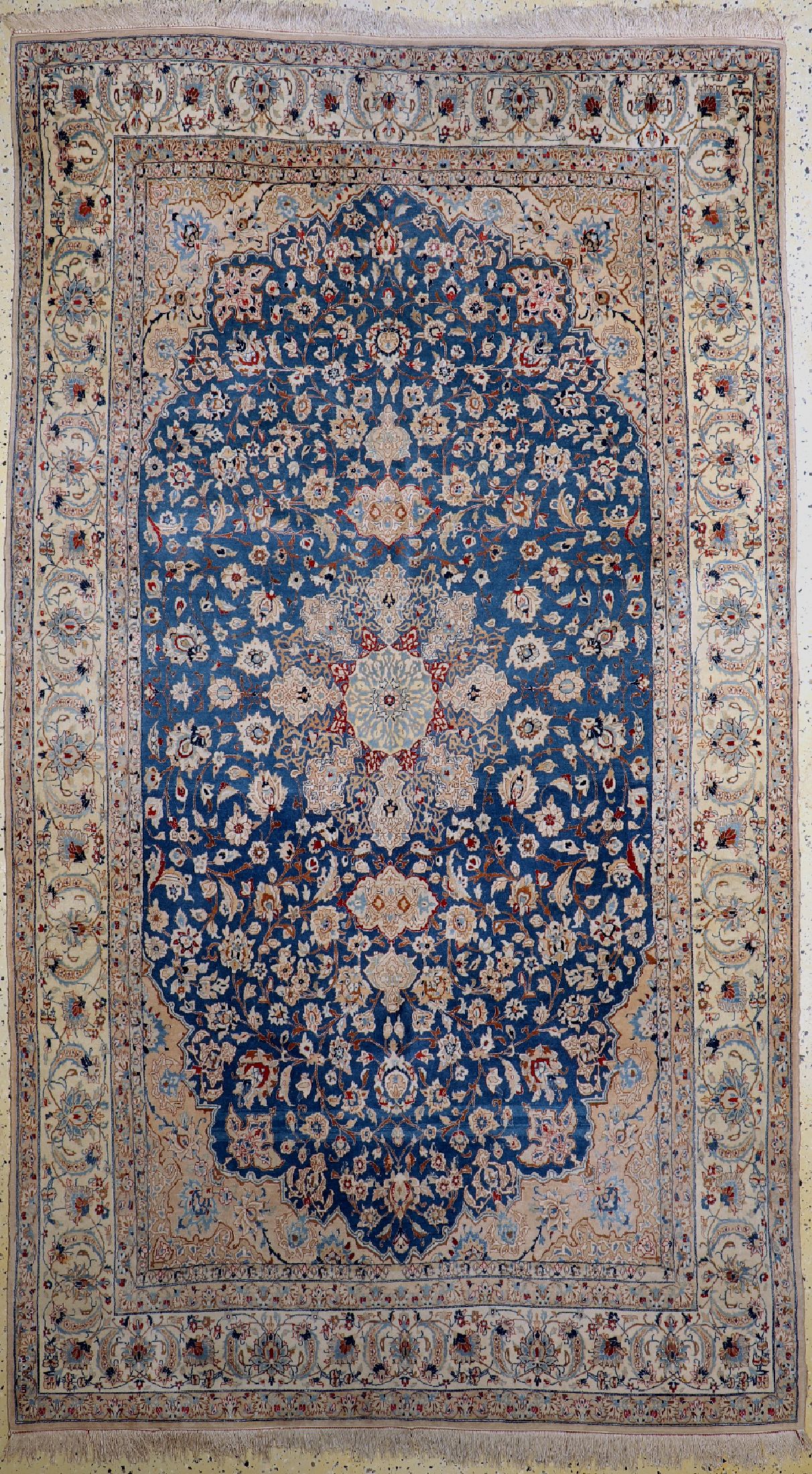 Nain Tudeschk fein, Persien, um 1950, Korkwolle auf Baumwolle, ca. 290 x 166 cm, Reinigungsbedürftig, EHZ: 2