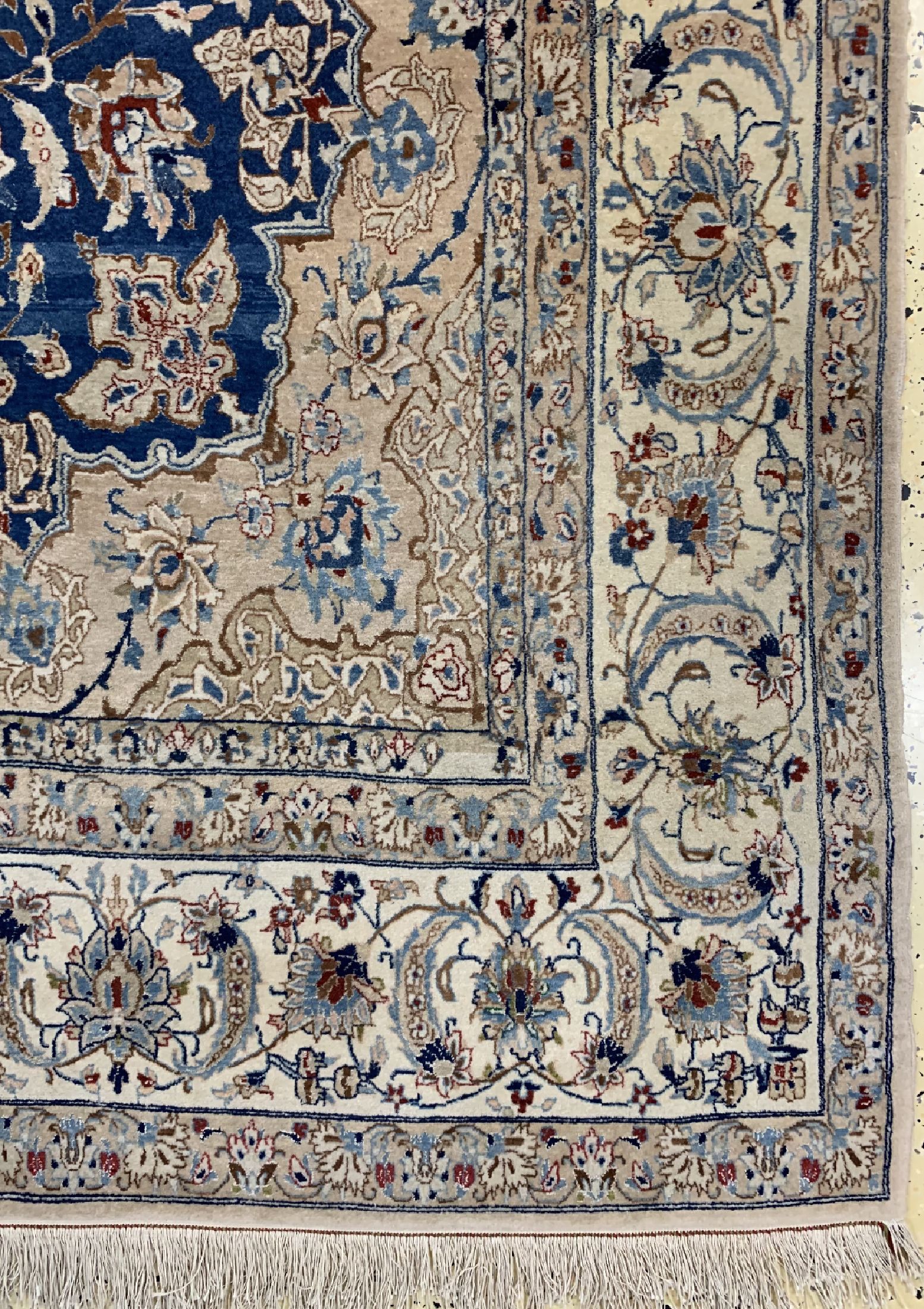 Detail a: Nain Tudeschk fein, Persien, um 1950, Korkwolle auf Baumwolle, ca. 290 x 166 cm, Reinigungsbedürftig, EHZ: 2
