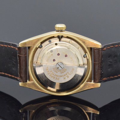 26715844f - ROLEX Oyster Perpetual Bubble Back Chronometer-Armbanduhr in GG 585/000 mit sehr seltenem original Zifferblatt Referenz 5015