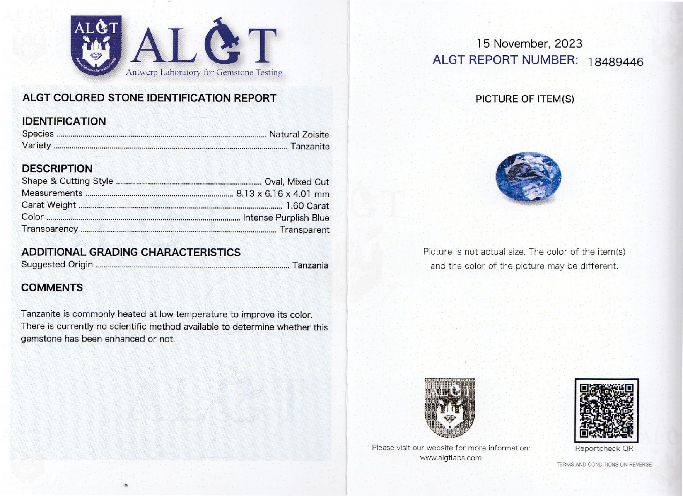 Detail a: Konvolut 3 lose facett. Tansanite, zus. ca.5.00 ct: 1 x ovalfacett. 2.11 ct, intense Violetish Blue, transparent; 1 x ovalfacett. 1.60 ct, intense ...