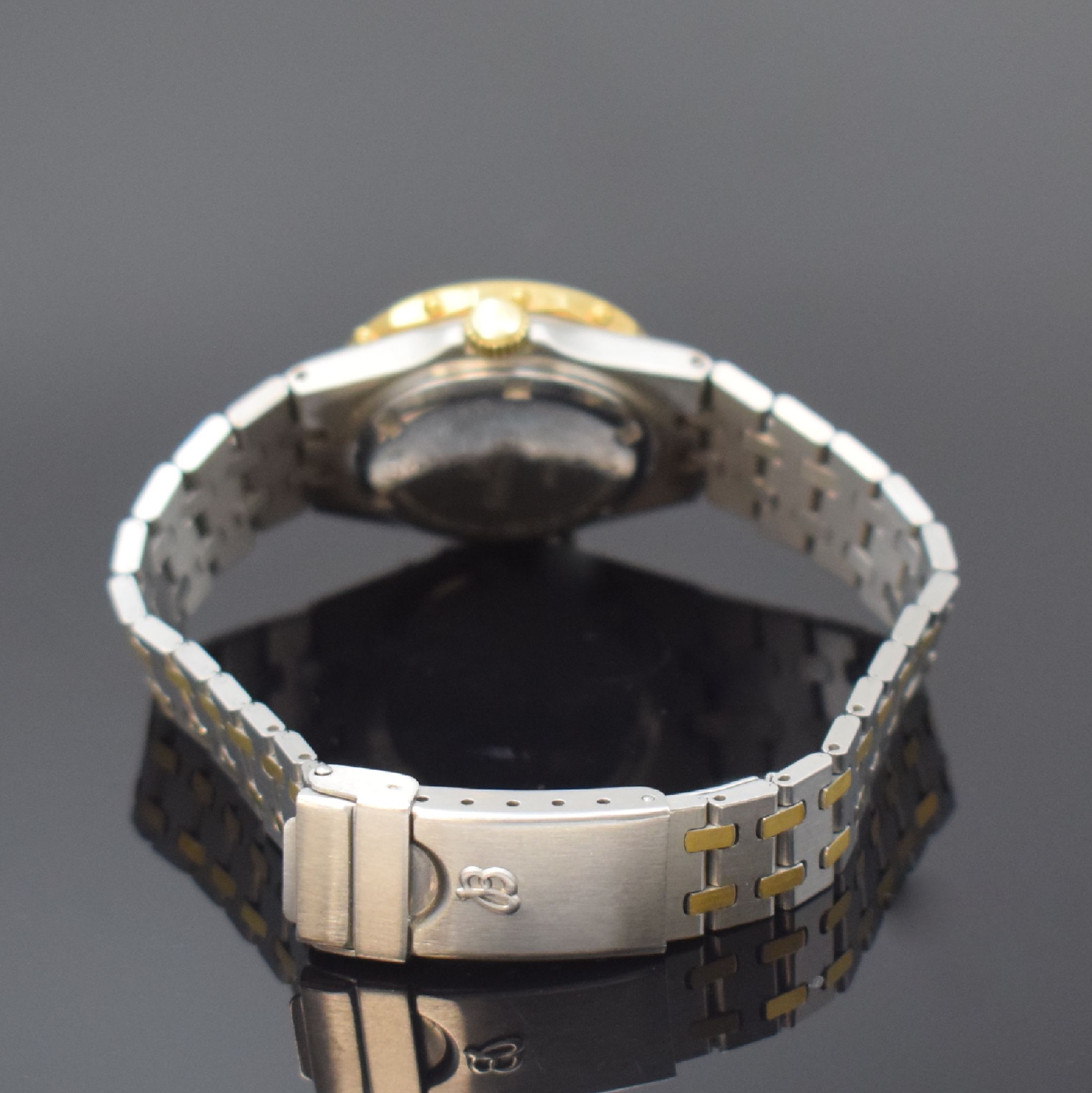 Detail b: BREITLING Tabarly Damenarmbanduhr in Stahl Referenz 80790,, Schweiz um 1990, quarz, Boden geschr., orig. Gliederband m. Faltschl., verg. Lünette m. ...