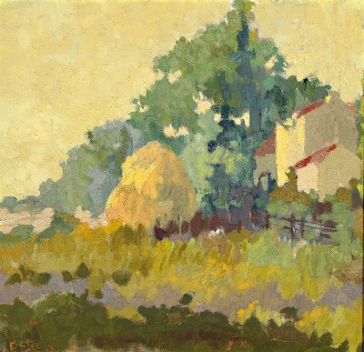 Image 26715954 - Eugen Stec, Polish artist, 1905 - 1991, # # Landscape, oil/panel, from 1968, approx. 60 x 62.5 cm, frame 73 x 76 cm