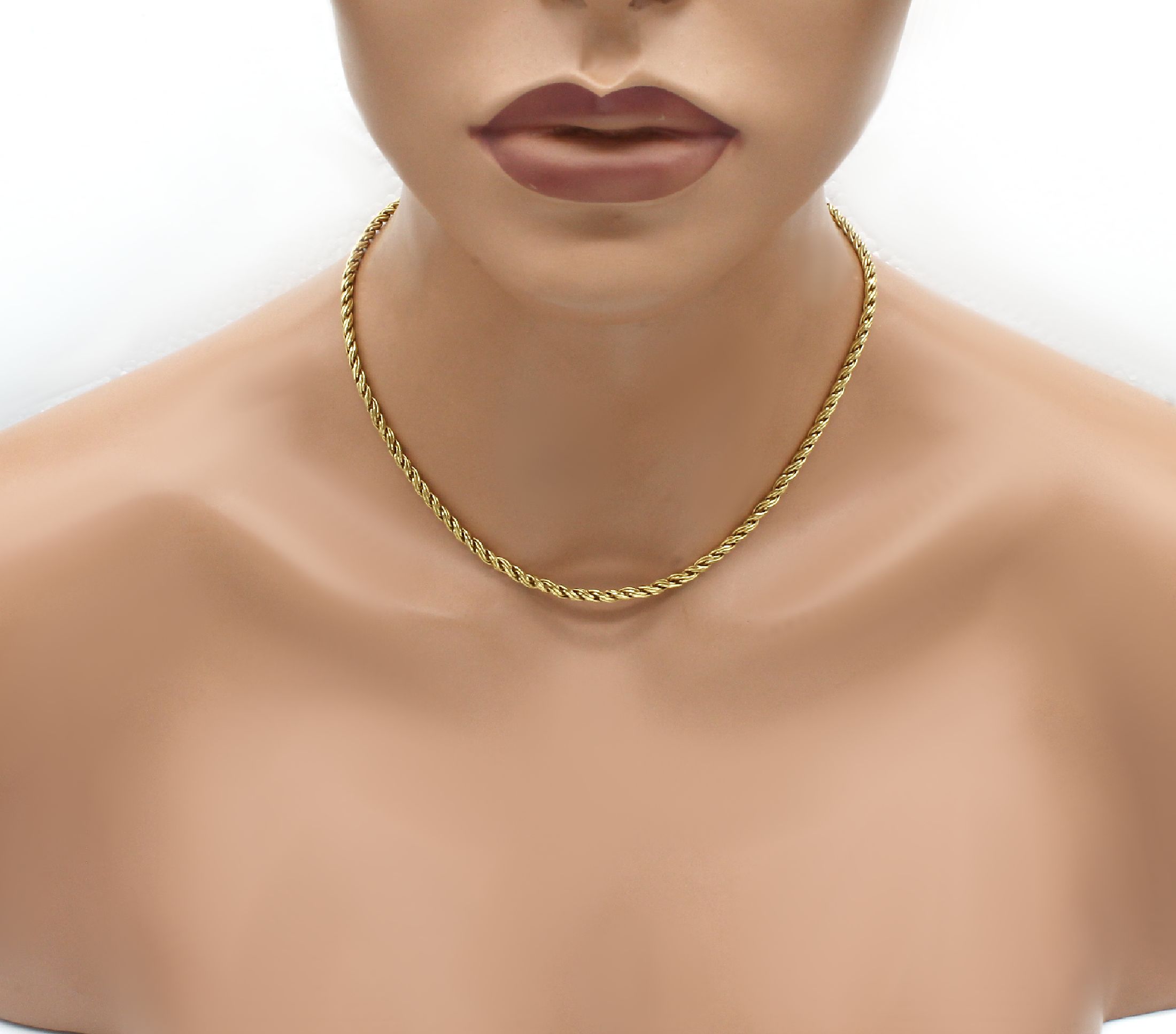Detail a: 18 kt Gold Collier, GG 750/000, gepr., L. ca. 43 cm, Karabinerschließe, ca. 13.6 g
