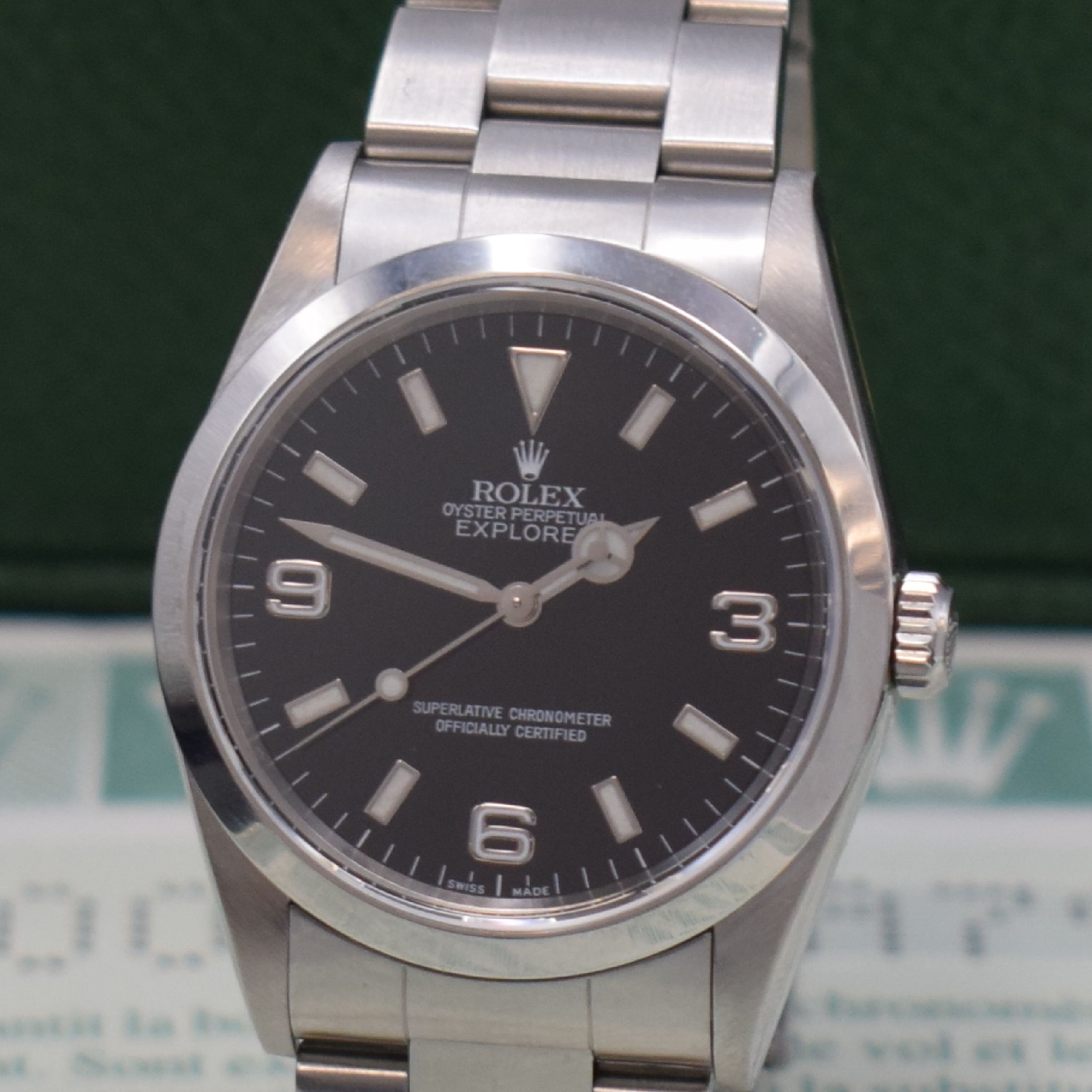 Detail a: ROLEX Herrenarmbanduhr Oyster Perpetual Explorer I Referenz 14270, Automatik, A- Serie, LC 100, Chronometer der Superlative in Edelstahl inkl. ...