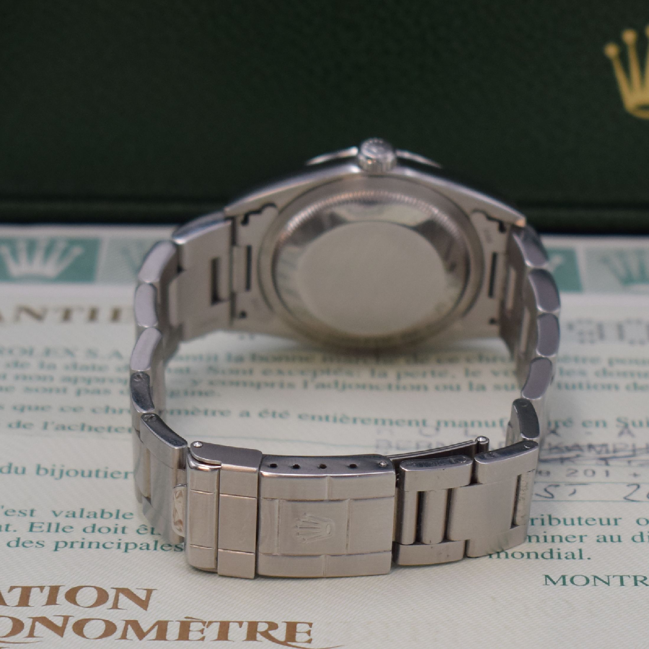 Detail b: ROLEX Herrenarmbanduhr Oyster Perpetual Explorer I Referenz 14270, Automatik, A- Serie, LC 100, Chronometer der Superlative in Edelstahl inkl. ...